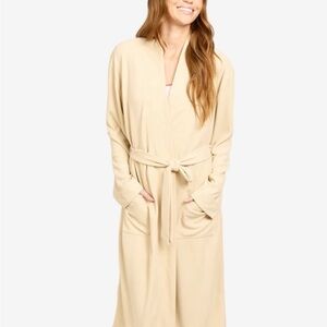Line & Dot Beige Waffle Knit Robe